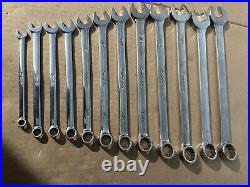 Snap-on 12 Piece Sae 12 Point Combination Wrench Set 1/4 7/8 Read