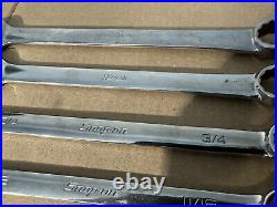 Snap-on 12 Piece Sae 12 Point Combination Wrench Set 1/4 7/8 Read