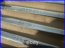 Snap-on 12 Piece Sae 12 Point Combination Wrench Set 1/4 7/8 Read