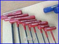 Snap-on 16 Pc T Handle Allen Wrench Set metric SAE