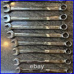 Snap-on 19pc master metric flank drive plus combination wrench set 7-25mm