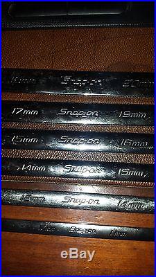 Snap on 6 pc 12 point 0 degree offset metric box wrench set