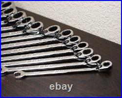 Snap-on 8-19mm Metric Flank Drive Plus 12pc Reversible Ratcheting Wrench set