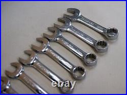 Snap-on 9 Pc Metric Stubby Combination Wrench Set, 10 19mm (missing 12) SM599