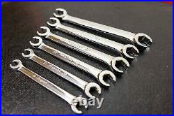 Snap-on 9mm-21mm RXFMS606B 6-piece Metric Flare Nut Line Wrench Set