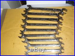 Snap on RXSM 10pc Metric 6pt 10mm 19mm Open End / Flare Nut Wrench Set USA