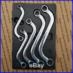 Snap-on SBXM605 S-Shaped Box Wrench Metric 5 piece Set Obstruction Wrench Set