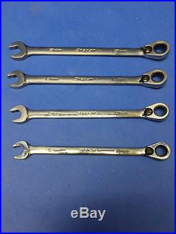 Snap-on Tools 10Pc Metric Flank Drive Plus Ratcheting Combo Wrench Set SOEXRM710