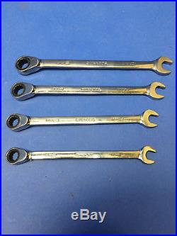 Snap-on Tools 10Pc Metric Flank Drive Plus Ratcheting Combo Wrench Set SOEXRM710