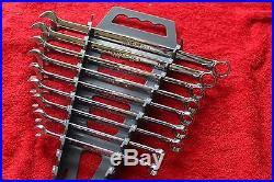 Snap on Tools Combination Wrench LONG Set OEXL 9pc. Metric 10 thru 18