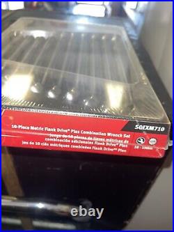 Snap on Tools NEW SOEXM710 10pc Metric 12-Point Flank Drive PLUS Wrench Set USA