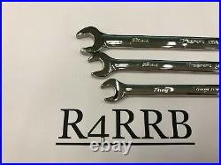Snap-on Tools USA NEW 3pc Metric 7mm 9mm Flank Drive PLUS Combo Wrench Lot Set