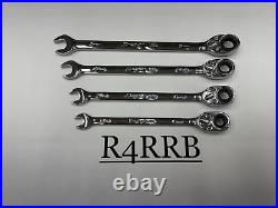 Snap-on Tools USA NEW 4pc Metric Reversible Ratcheting Wrench Set SOXRRM704A