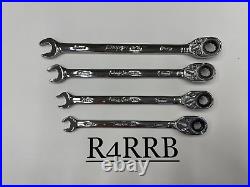 Snap-on Tools USA NEW 4pc Metric Reversible Ratcheting Wrench Set SOXRRM704A