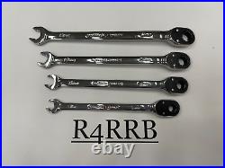 Snap-on Tools USA NEW 4pc Metric Reversible Ratcheting Wrench Set SOXRRM704A