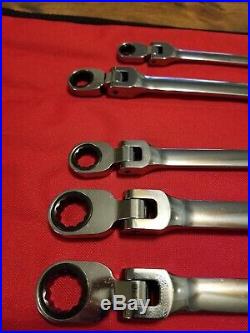 Snap-on Tools USA NEW Metric Flex Head High Perf Ratcheting Wrench Set XFRM705