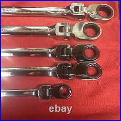 Snap-on XFRM705 Double Flex Metric Wrench 5 piece set box end Ratcheting wrench