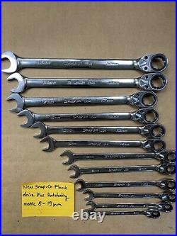Snap on ratchet wrench set metric flank drive plus