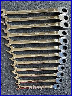 Snap on ratchet wrench set ratcheting flank drive plus reversible metric 8-19mm