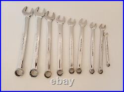 Snap-on tool combination wrench set metric set of 9