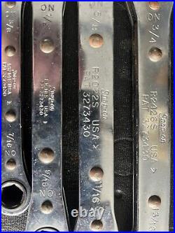 Snapon and Bluepoint ratcheting wrench sets metric and SAE