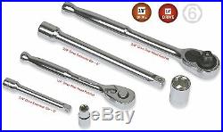 Socket Wrench Set 1/4 & 3/8 Drive Storage Box Case Metric & SAE Corrosion Res