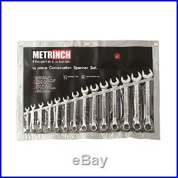 Spanner Set 14pc Metrinch Metric / Imperial Equals 45pc Set Trade Quality Tools