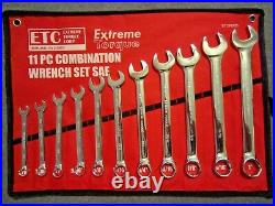 Special 2 Six point Combination Wrench Sets SAE 3/8 to 1 & Metric 8-19 mm 6 pt