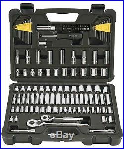 Stanley 123-Piece Socket Ratchet Tools Set Metric 1/4 3/8 Drive SAE Craftsman