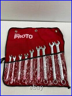 Stanley Proto 9 pc Metric Combination Wrench Set. 7 mm-15 mm. Satin Alloy Steel