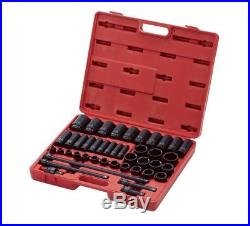 Sunex 43pc 1/2 SAE 6pt Point Impact Sockets Master Set Tools Drive 2568
