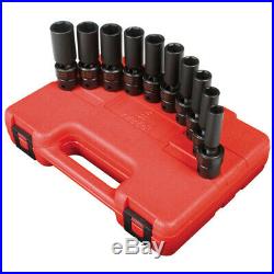 Sunex Tools 10pc 3/8 Drive Metric Universal Deep Impact Socket Set 3660 NEW