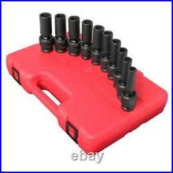 Sunex Tools 2658 10 Piece 1/2 Drive Deep Universal Metric Imp Socket Set
