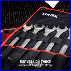 Sunex Tools 9707M Jumbo Metric Combination Wrench Set, 7Piece Includes Roll