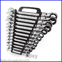 TEKTON 13-pc. Flex-Head Ratcheting Comb. Wrench Set (1/4-1 in.)