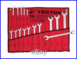 TEKTON 1938 MaxTorq Combination Wrench Set Metric 10 mm 32 mm 16-Piece