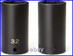 TEKTON 1/2 Inch Drive Deep 6-Point Impact Socket Set, 14-Piece (25-38mm) SID92333