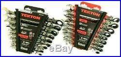 TEKTON Flex Ratcheting Combination Wrench Set, Inch /Metric, 18-Piece