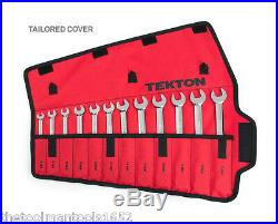 TEKTON WRN57190 12-pc. Flex-Head Ratchet Comb. Wrench Set (8-19 mm) withPouch