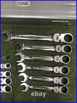 TONE RMFQ110 Swing Quick Ratchet Box Wrench Set 11 Pieces Glasses Wrench Set JP