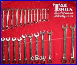 T & E Tools 25 pc. Metric Gear Ratchet Wrench Set 6 mm-32 mm # 13025A