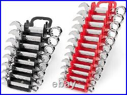 Tekton 20-Piece Stubby Combination Wrench Set WRN01066 WRN01170 Inch / Metric