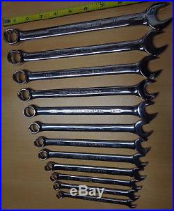 USA Made CRAFTSMAN INDUSTRIAL +12 pc METRIC Fully Polished WRENCH SET 7-18mm
