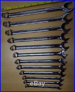 USA Made CRAFTSMAN INDUSTRIAL +12 pc METRIC Fully Polished WRENCH SET 7-18mm
