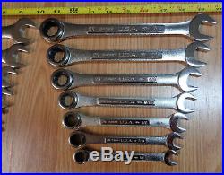 USA Made CRAFTSMAN INDUSTRIAL Ratcheting Wrench Sets METRIC & SAE Inch! Box