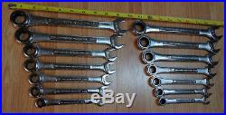 USA Made CRAFTSMAN INDUSTRIAL Ratcheting Wrench Sets METRIC & SAE Inch! Box