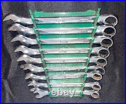 Used SK Tools Made in USA 9pc Metric & SAE Combo Wrench Sets 10mm-18mm 1/4-3/4