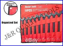 VCT 11 PC Jumbo Combo Wrench MM Set Black-Oxide 34-50 MM WithCarrying Pouch