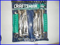 Vintage Craftsman 16 PIECE Metric + SAE Wrench Set USA 944763 VA SERIES BIN