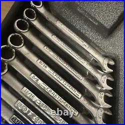 Vintage Craftsman 22pc Combination Wrench Set 12pt SAE Metric 46937 Made In USA